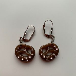 Fun 🥨 Pretzels 🥨 Earrings in Brown